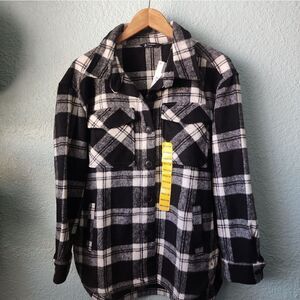 Members mark plaid shacket new with tags